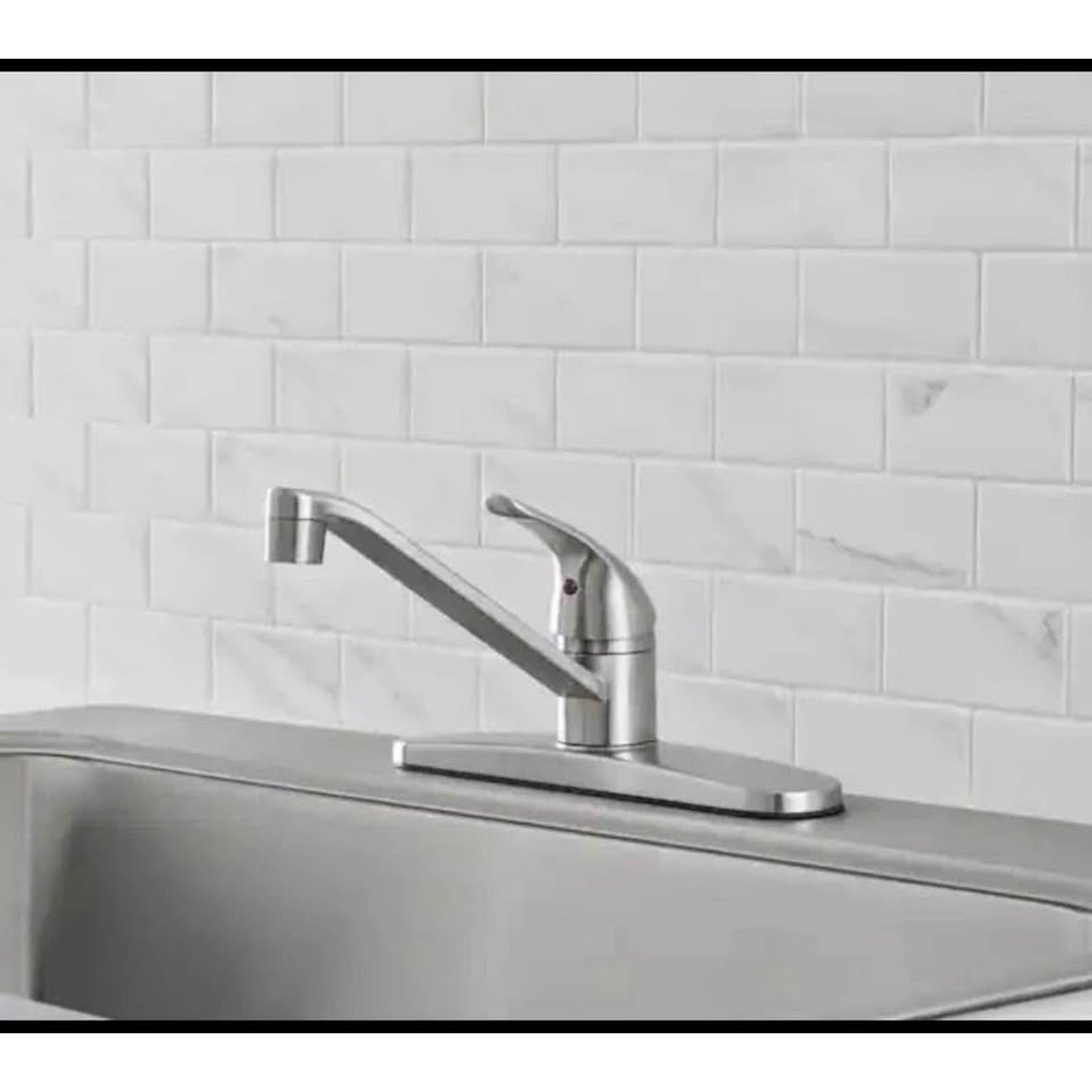 Glacier Bay Single-Handle Standard Kitchen Faucet in Stainless Steel