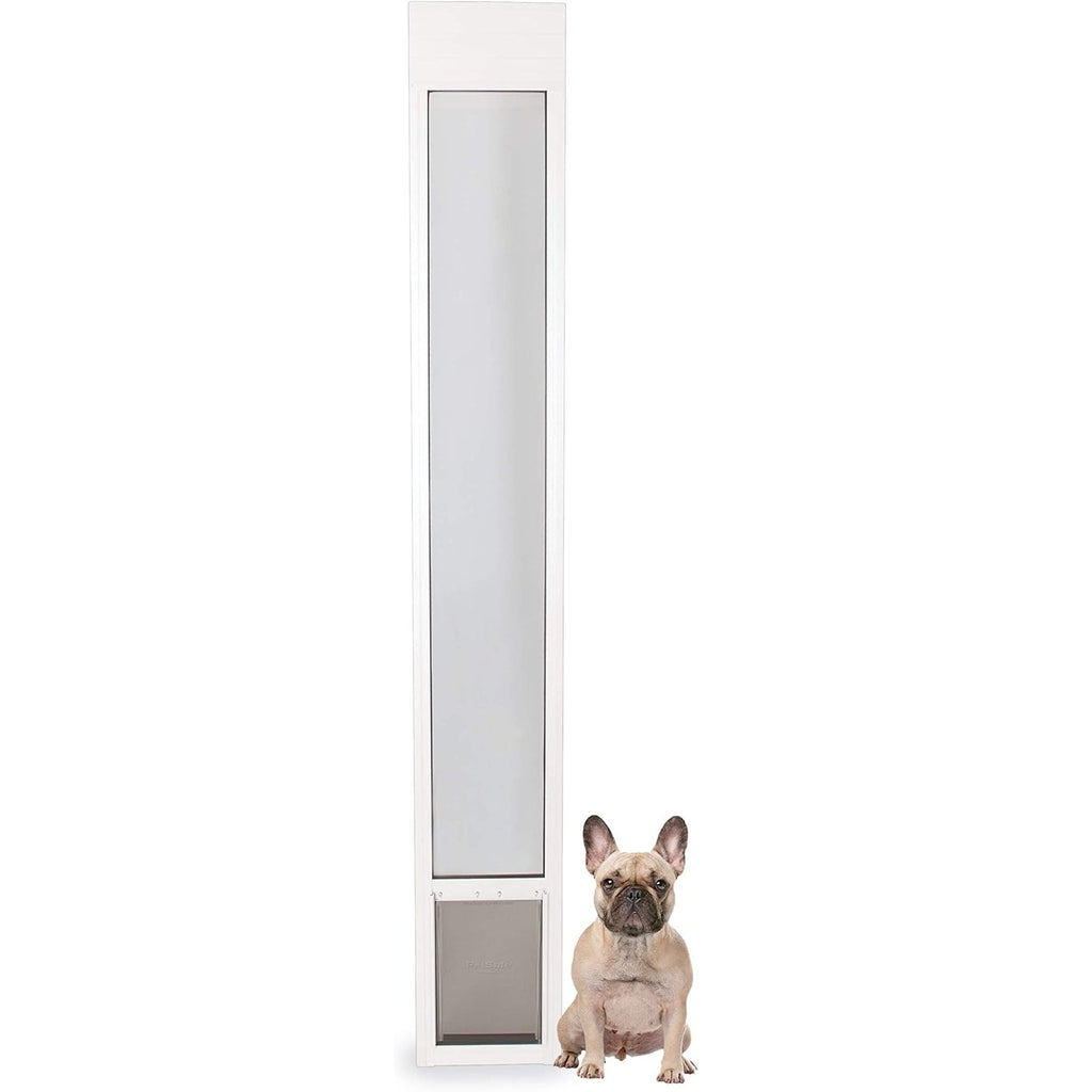 PetSafe Sliding Glass,PetDoor-Aluminum Frame-Adjustable Height 75 7/8" to 80 11/16"-Up to40lb-White