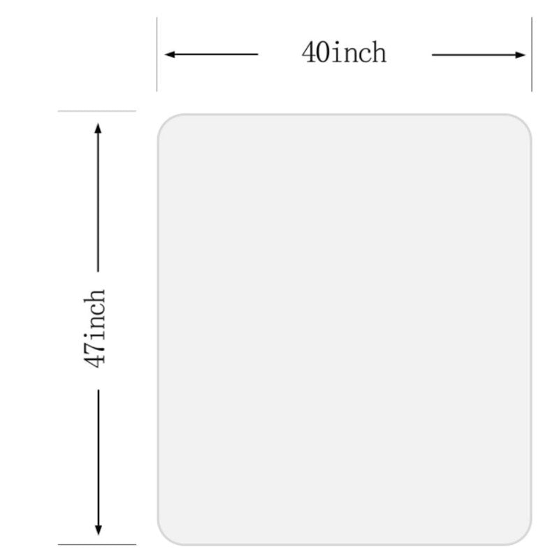 Crystal Clear 1/5" Thick 47" x 40" Heavy Duty Hard Chair Mat, Can be Used on Carpet or Hard Floor