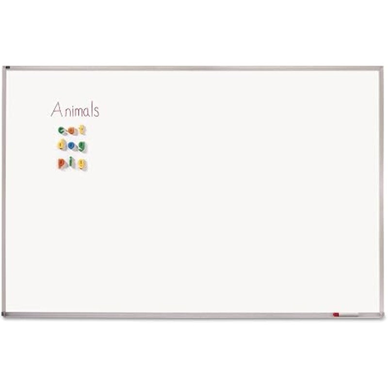 Quartet Dry Erase Magnetic White Board 96"W x 48"H, Porcelain Whiteboard, Silver Al. Frame (PPA408)