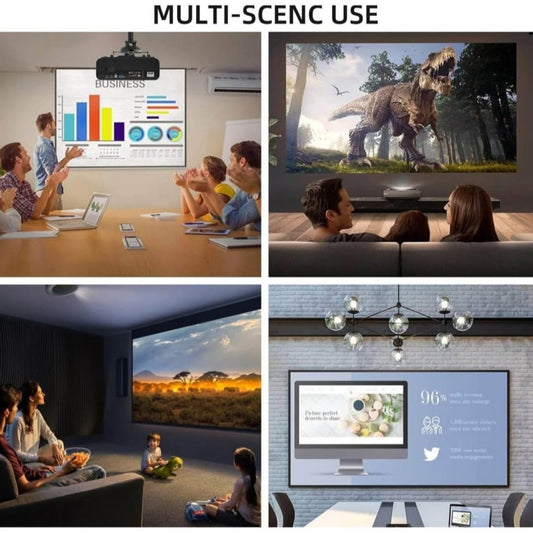 Pull Down Projector Screen Motorized 84 Inch 16:9 HD Electric Small Projector Screen Portable