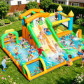 AONESY 10‑in‑1 Inflatable Water Slide Bounce House Combo, Dual Slides, Deep/Shallow Splash Pools
