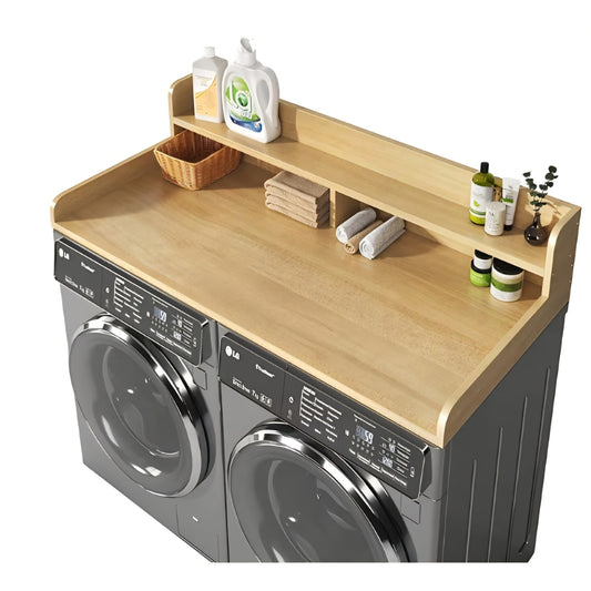 Washer and Dryer Countertop with 2.75" H Guard,54" W x 27.5" D Laundry Countertop Cover with Non-Sl