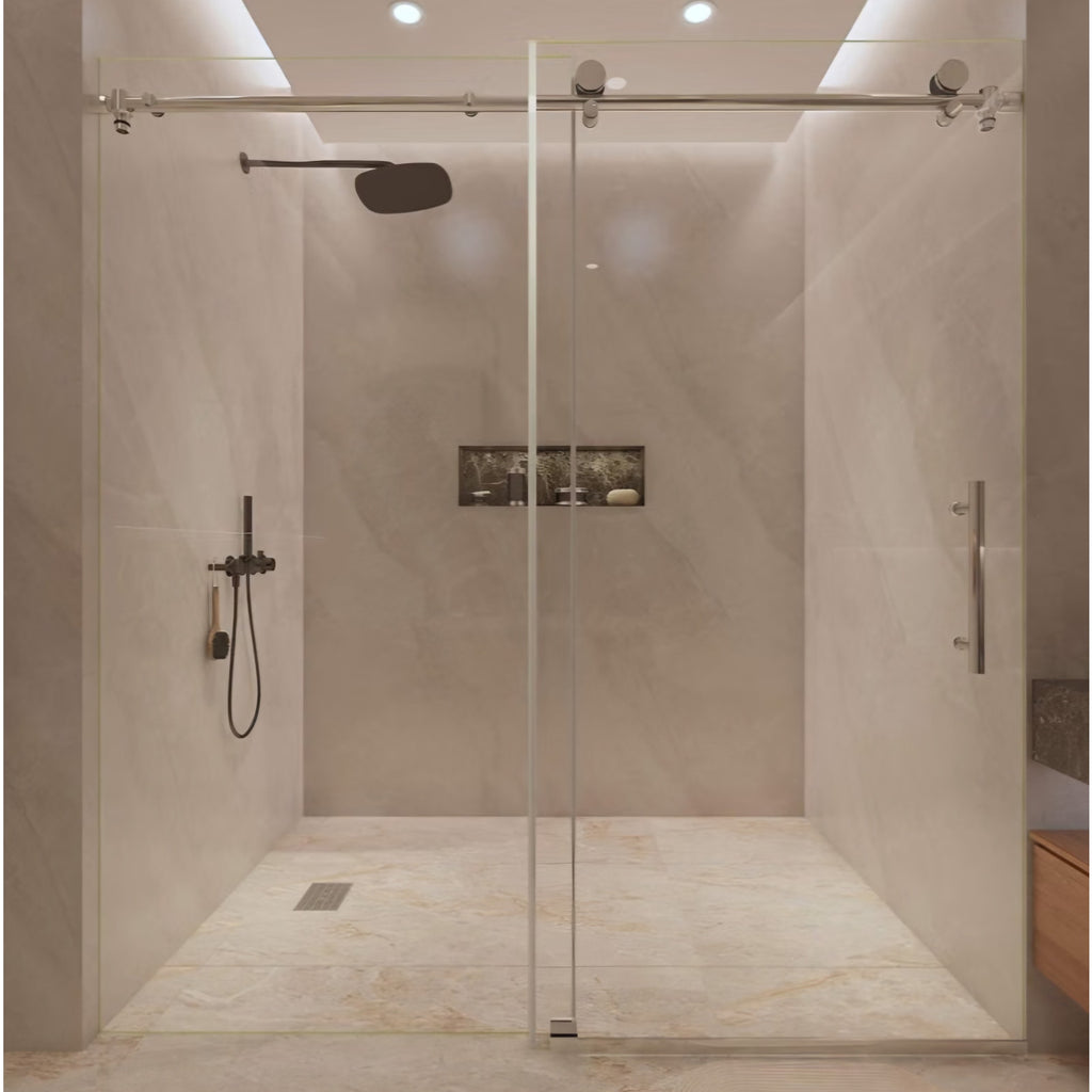 Murano Economy 44-48 inch W x 76 inch H Frameless Sliding Shower Door, Bathroom Glass Door 5/16"