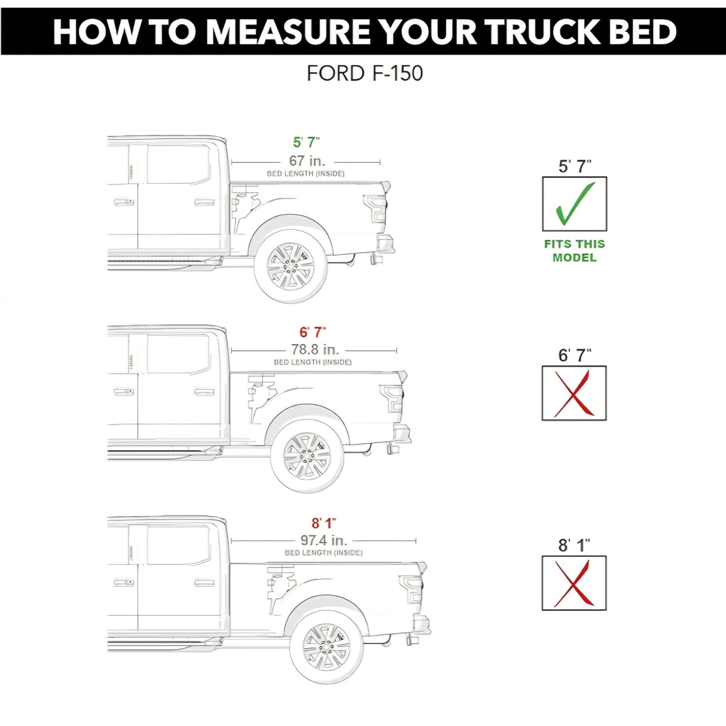 Gator ETX Soft Roll Up Truck Bed Tonneau Cover | 53306 | Fits 2004 - 2014 Ford F-150 5' 7" Bed (67"