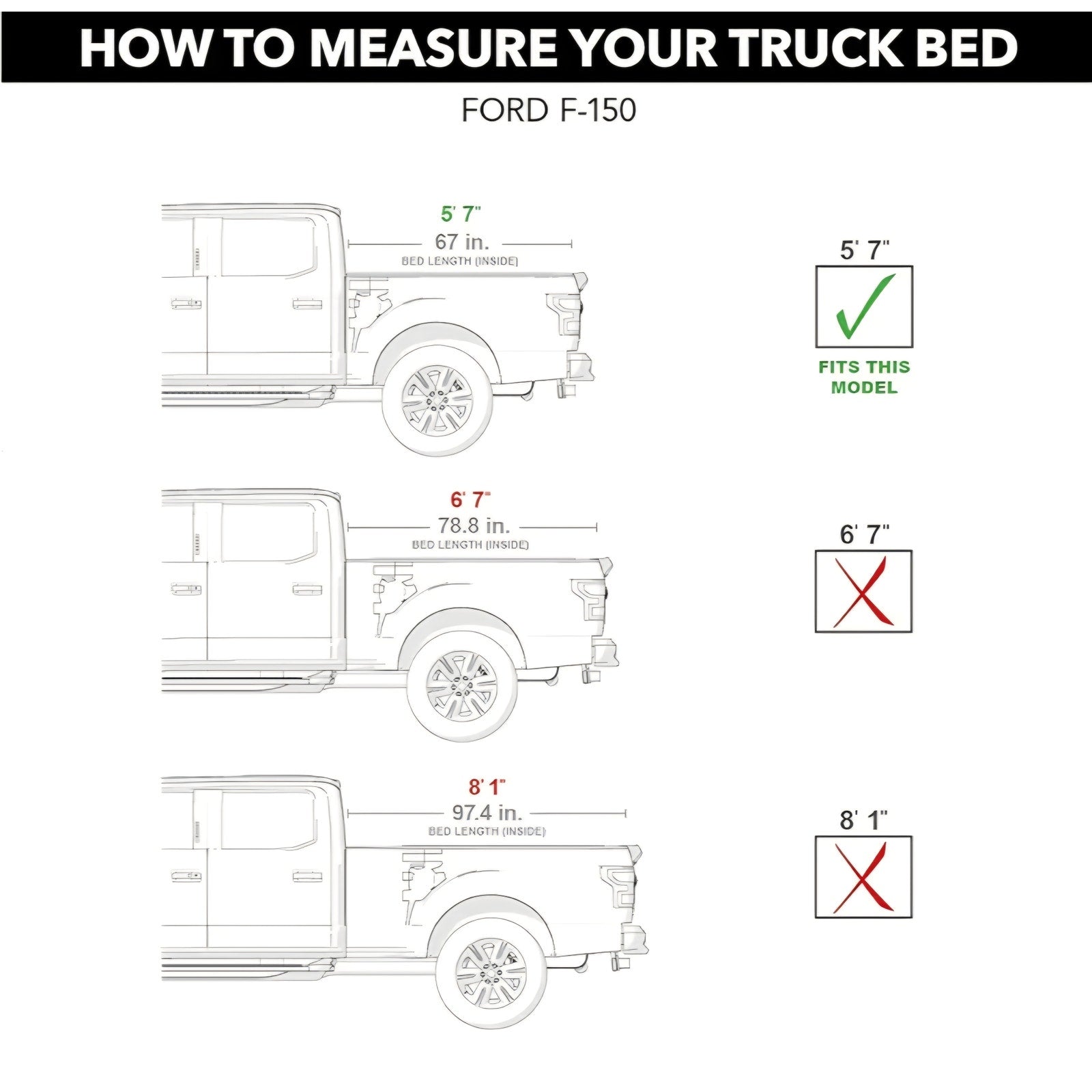 Gator ETX Soft Roll Up Truck Bed Tonneau Cover | 53306 | Fits 2004 - 2014 Ford F-150 5' 7" Bed (67"