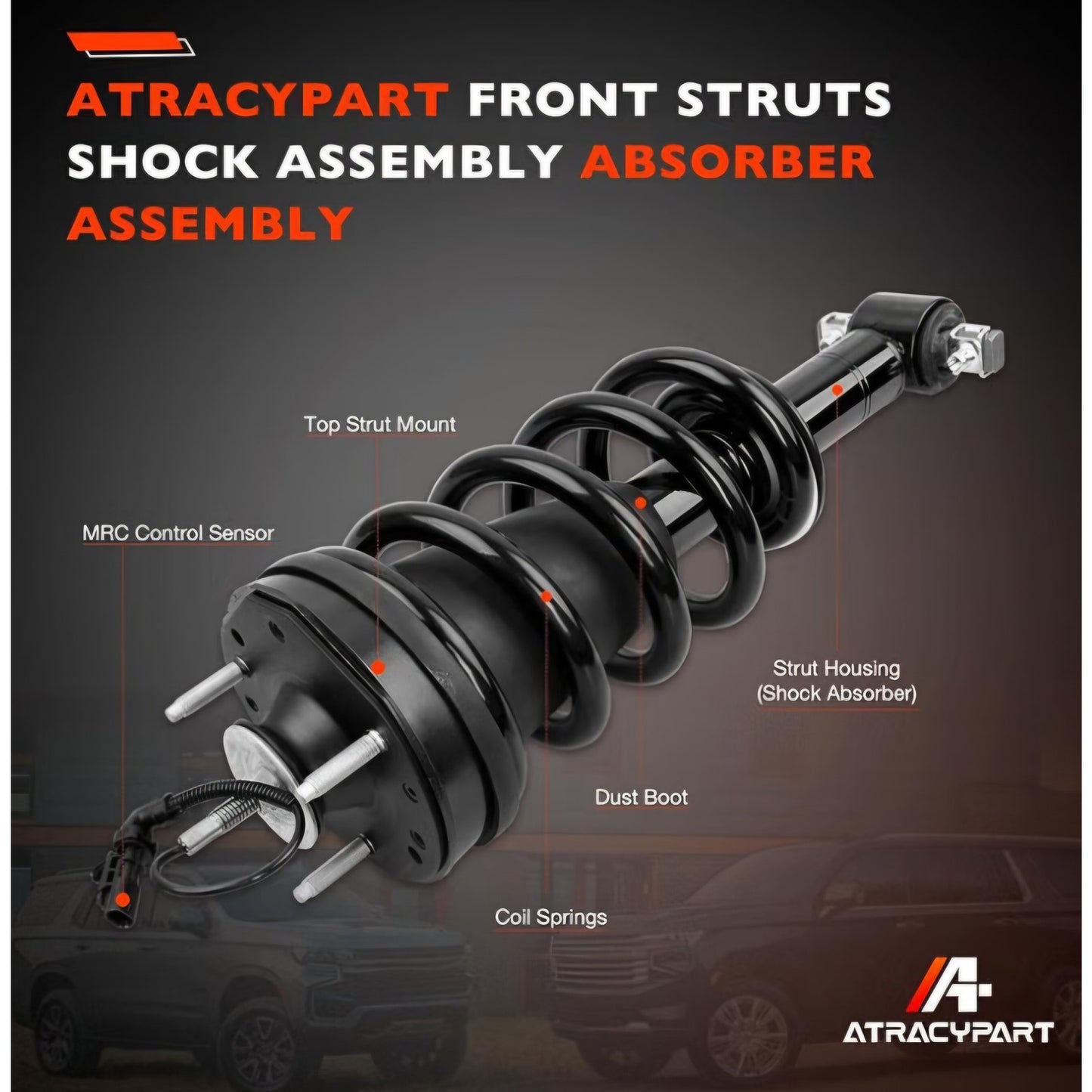 Front Air Shock Strut Absorber Spring Magnetic Assembly 2015-2021 SuburbanTahoeYukon XL Sierra 1500