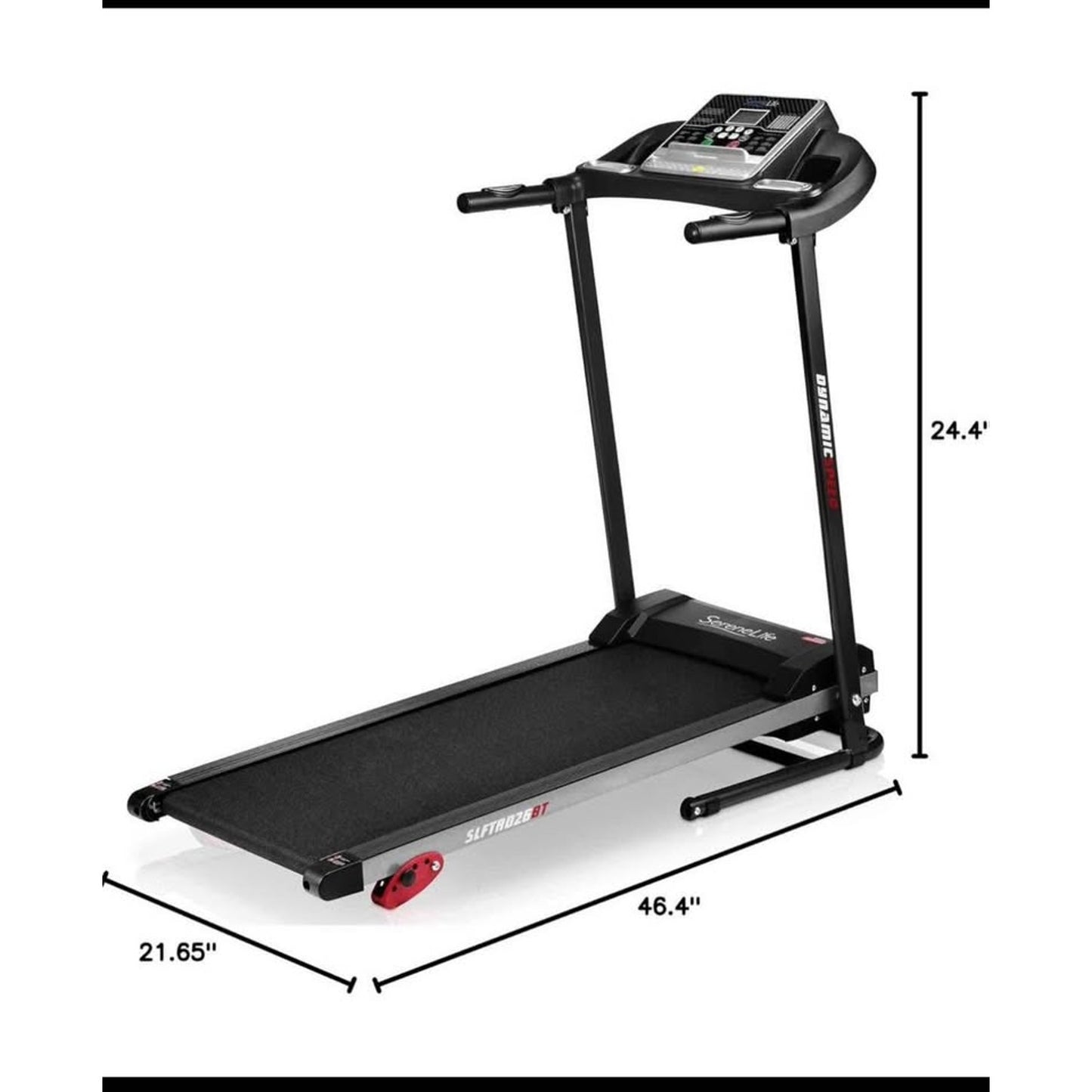 SereneLife Electric Folding Treadmill Exercise Machine - Smart Compact Digital Fitness Treadmill Wor