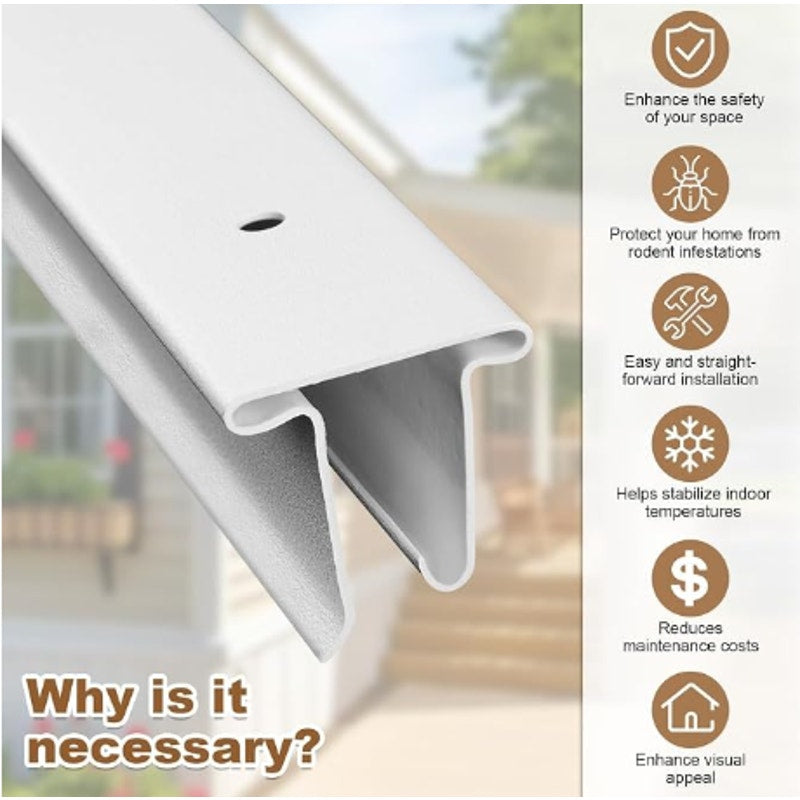 Yaocom 10 Pack 58 ft Vinyl Skirting Bottom Rail for Mobile Home