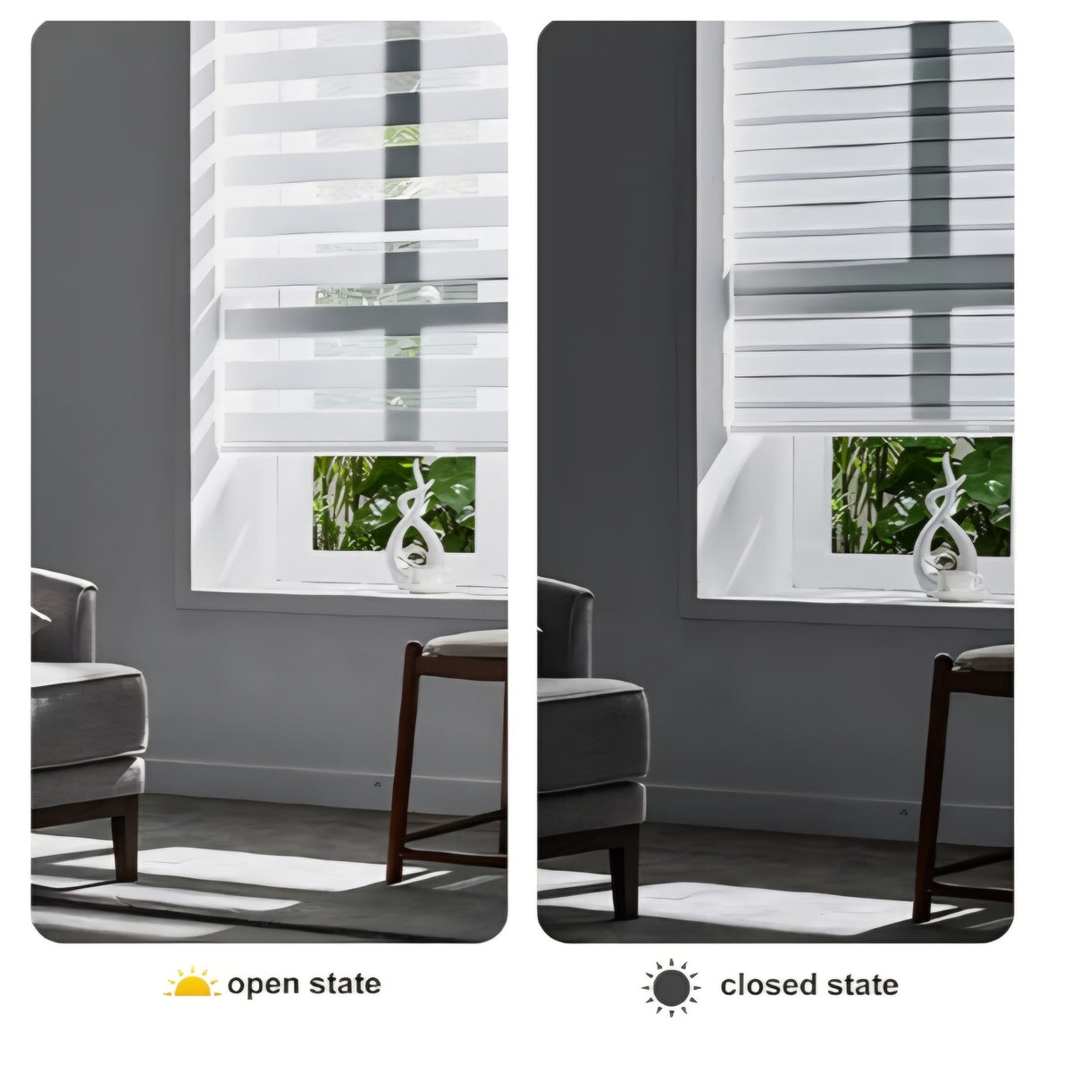 Cordless Zebra Blinds for Windows Free-Stop Roller Windows Shades (70" W X 64" H, White)