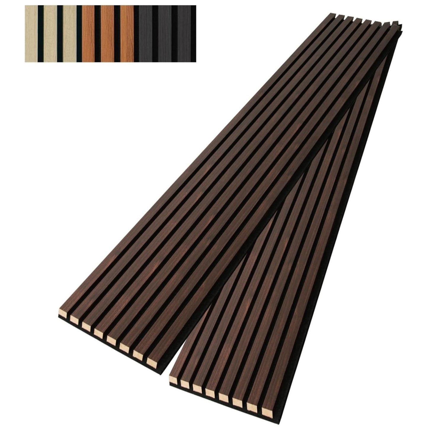 Art3dwallpanels Wood Slat Wall Panel, 108'' x 13'' Wood Panels for Wall 2 Pack 3D Soundproof