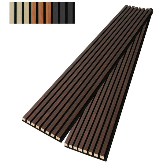 Art3dwallpanels Wood Slat Wall Panel, 108'' x 13'' Wood Panels for Wall 2 Pack 3D Soundproof