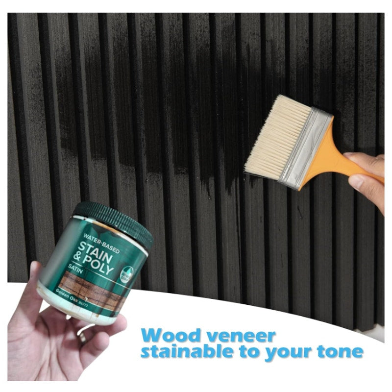 Art3d 3D Fluted Soundproof Wood Textured Slat Wall Panel, 4-Pack, Blackwood 108 x 12 Inch