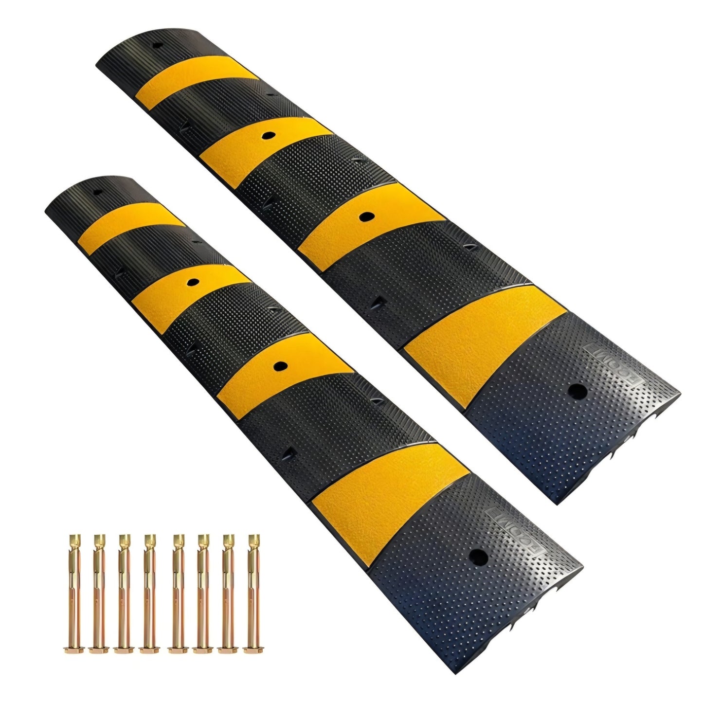 Rubber Speed Bump 6 Feet Rubber Driveway Modular Heavy Duty Speed 72.4 x 12 x 2.4 Inch Cable