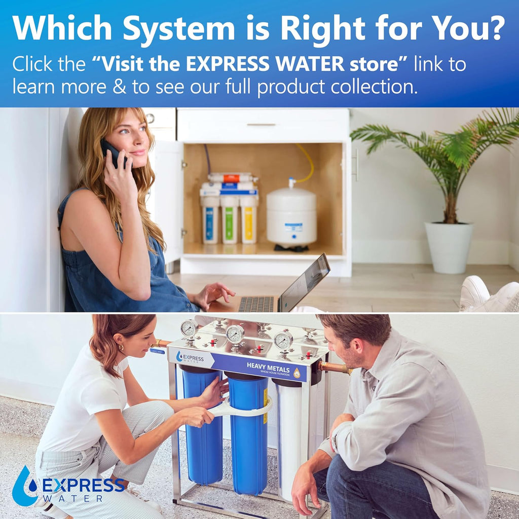 Express Water Whole House Water Filter System, HEAVY METAL, 3 Stg, Targets Lead, Arsenic, Chromium