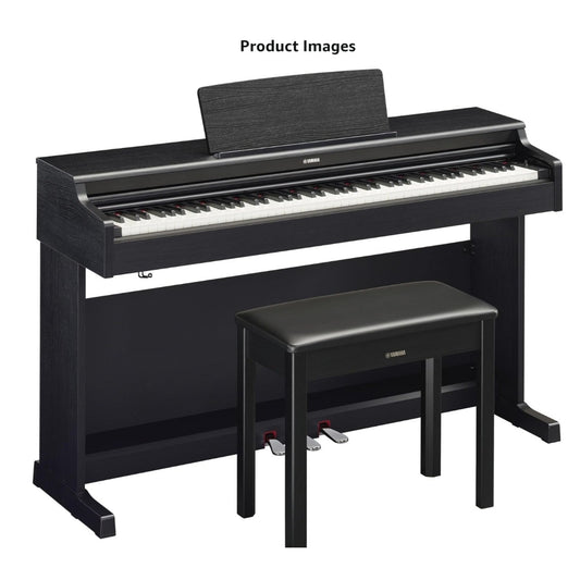 Yamaha Arius, Console Digital Weighted 88-Key Graded Hammer 3 Action, CFX Concert Grand Piano Sound, Includes Bench, Black (YDP165B)