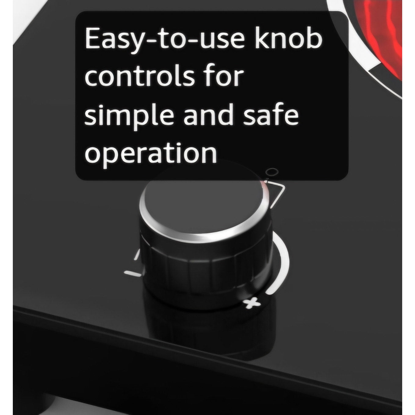 Electric Cooktop,110V 2100W Electric Stove Top with Knob Control, 10 Power Levels, Kids Lock &Timer