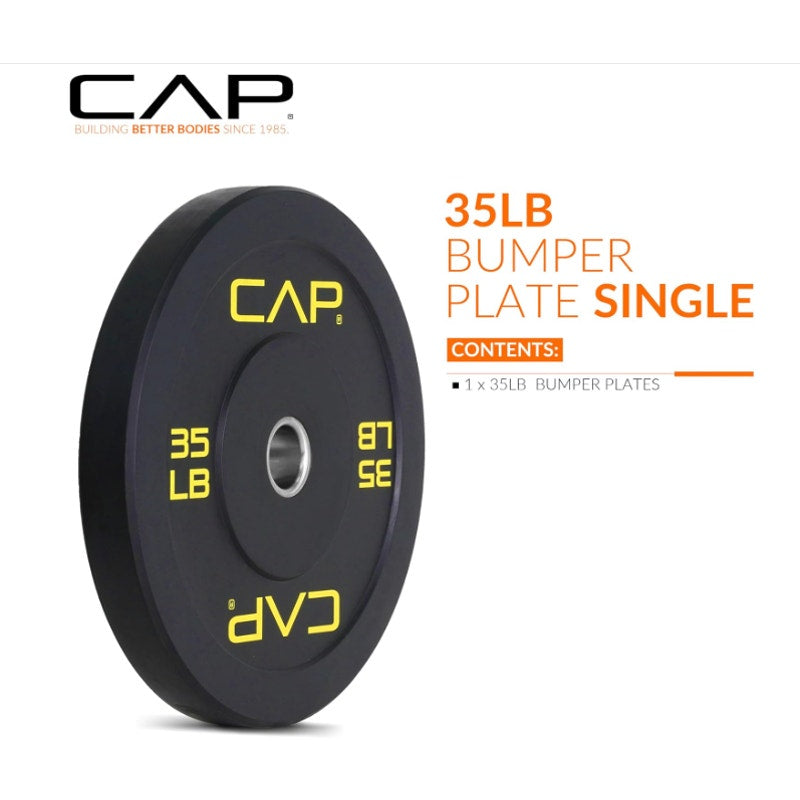35 lb CAP Barbell Rubber Olympic Bumper Single Plate