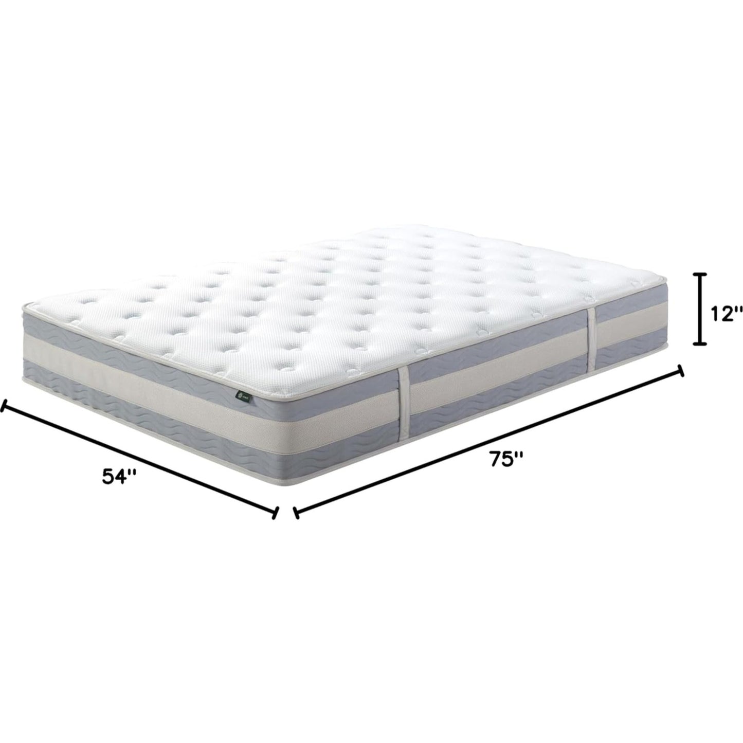 ZINUS 12 Inch Cooling Comfort Support Hybrid Mattress [New Version], Full, Fiberglass Free, Medium