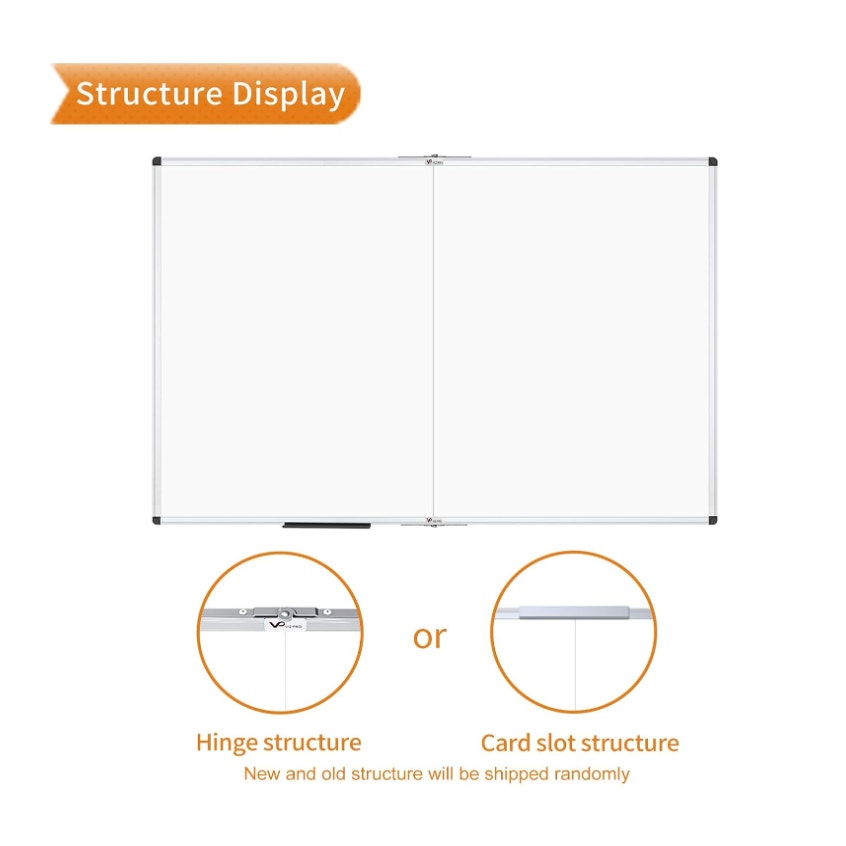 VIZ-PRO Magnetic Dry Erase Board, 72 X 48 Inches