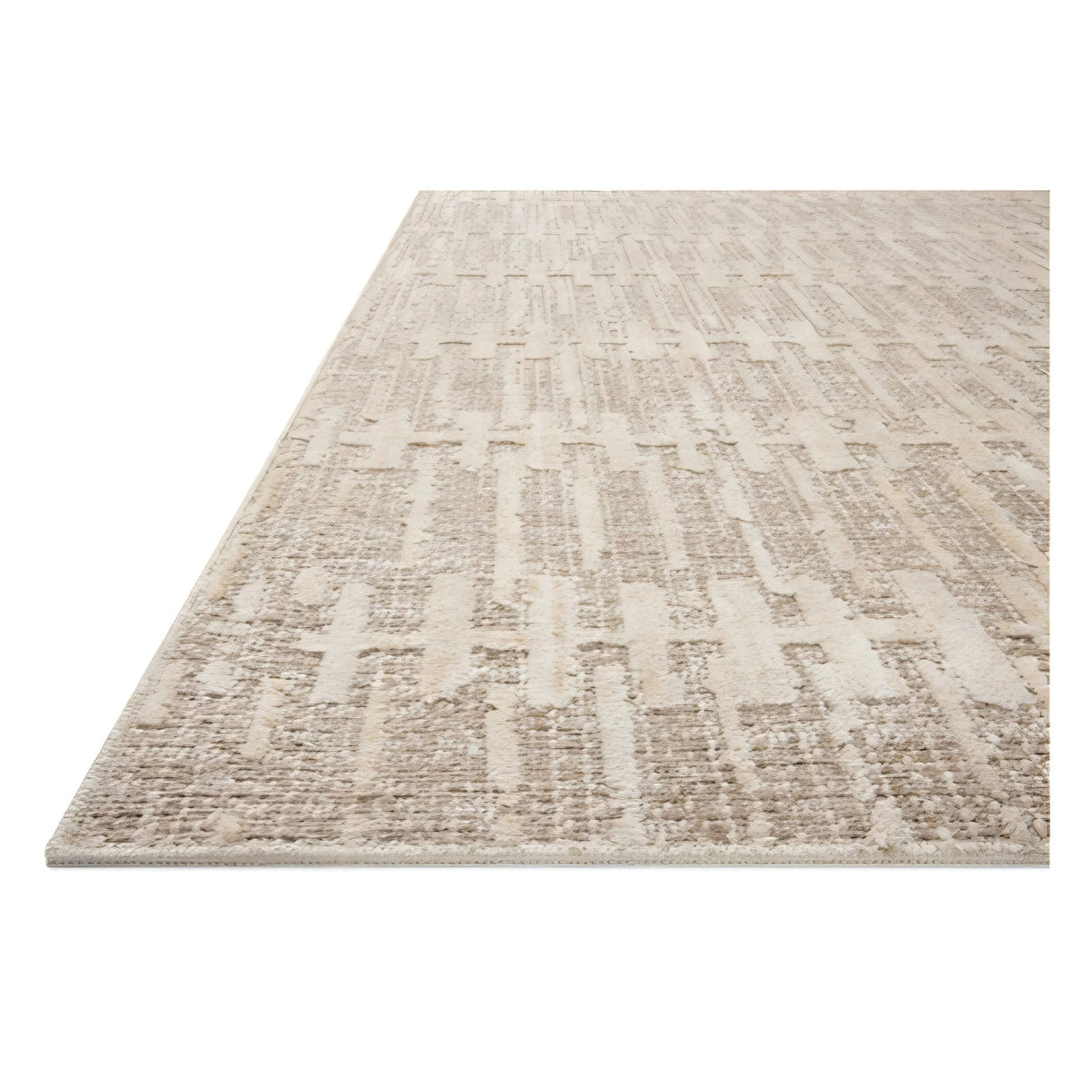 Loloi Amber Lewis Bexley Collection BEX-02 Taupe/Natural 11'-6" x 15' Area Rug Neutral, Textured