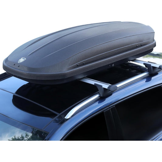 14 Cubic Feet Hard Shell Top Mount Carrier, Rooftop Cargo Box Carrier, Dual-Side Opening, Universal
