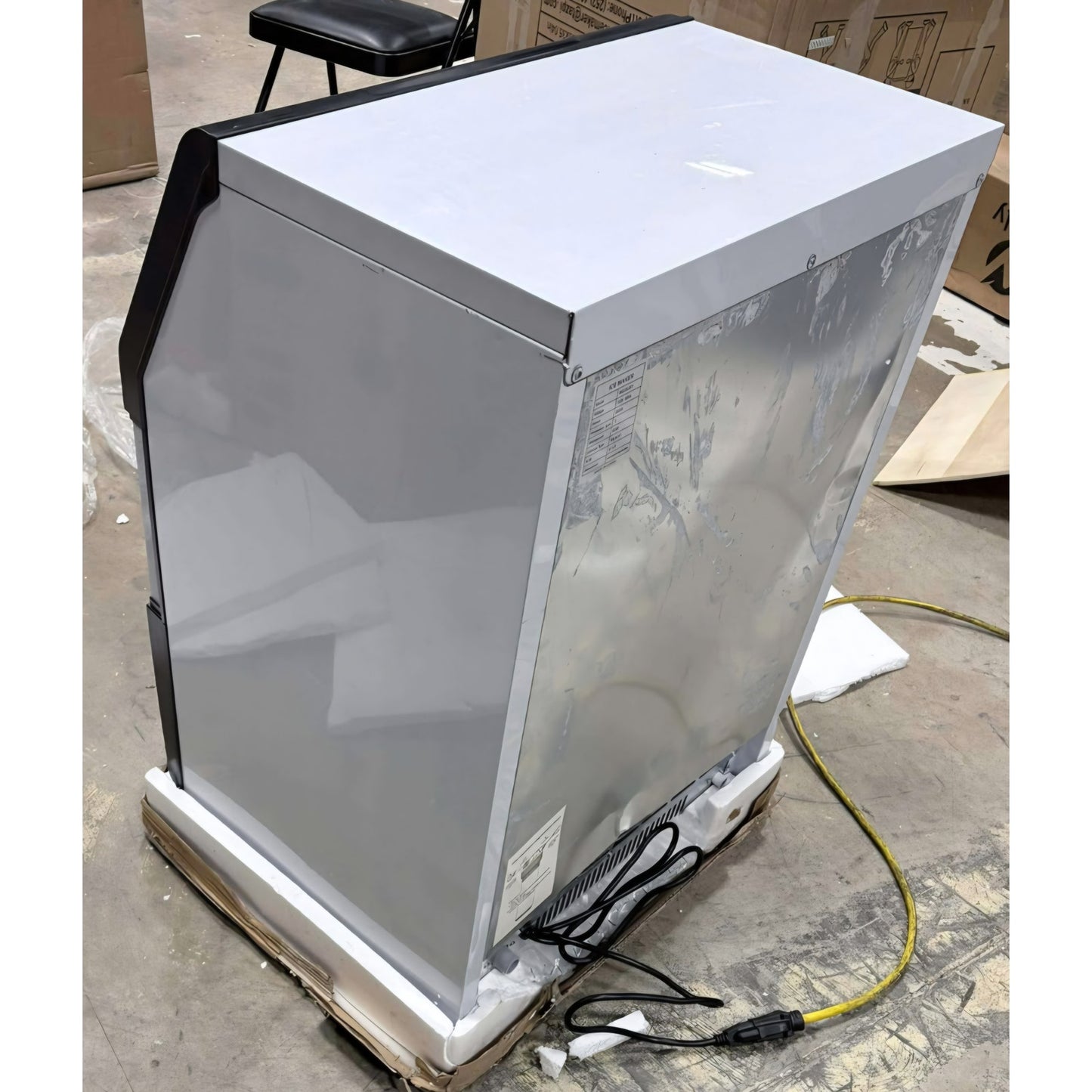 Commercial Ice Maker Machine 450LBS/24H with 77LBS Large Ice Storage Bin, 144Pcs Clear Ice Cubes