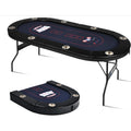 72" Foldable Poker Table for 8 Players, Texas Holdem
