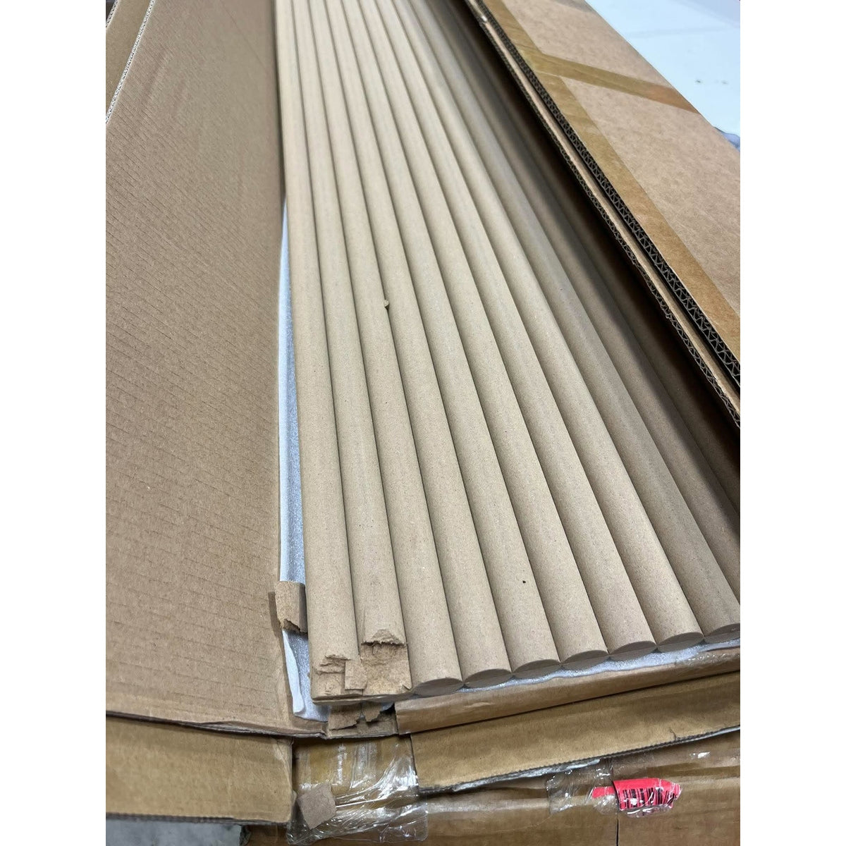 Art3d Roll-Flat Beaded Wood Slat Wall Panel, 1-Pack, 94.5 x 23.6 in, Raw