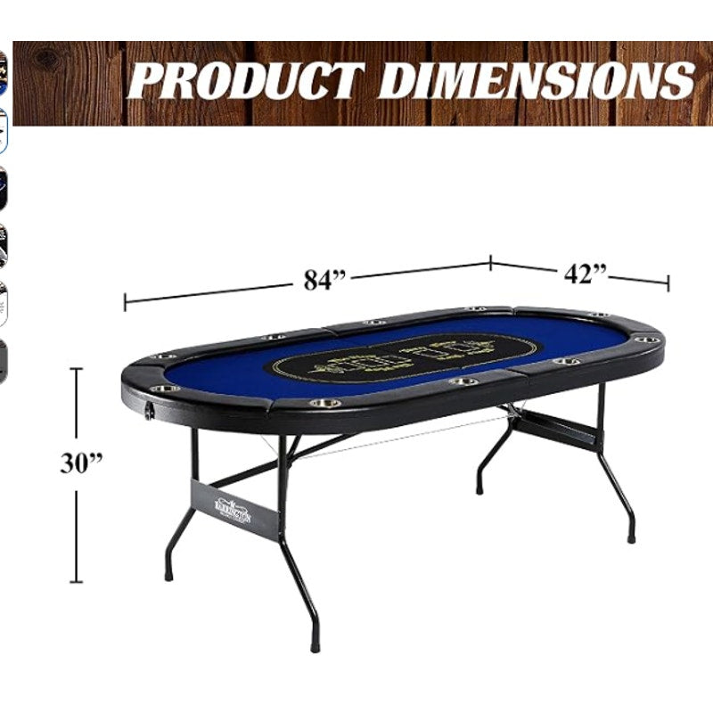 Barrington Folding Poker Table for up to 10 Players