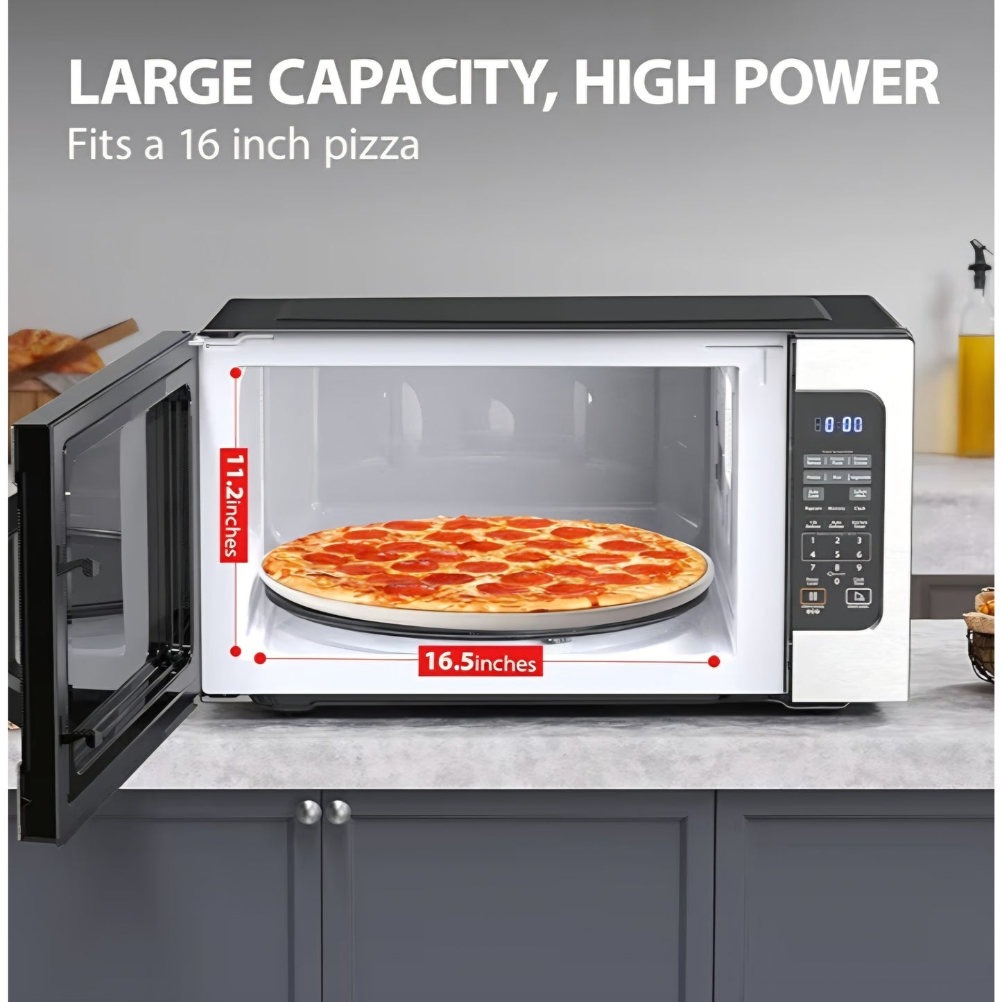 Toshiba ML-EM62P(SS) Large Countertop Microwave with Smart Sensor,
