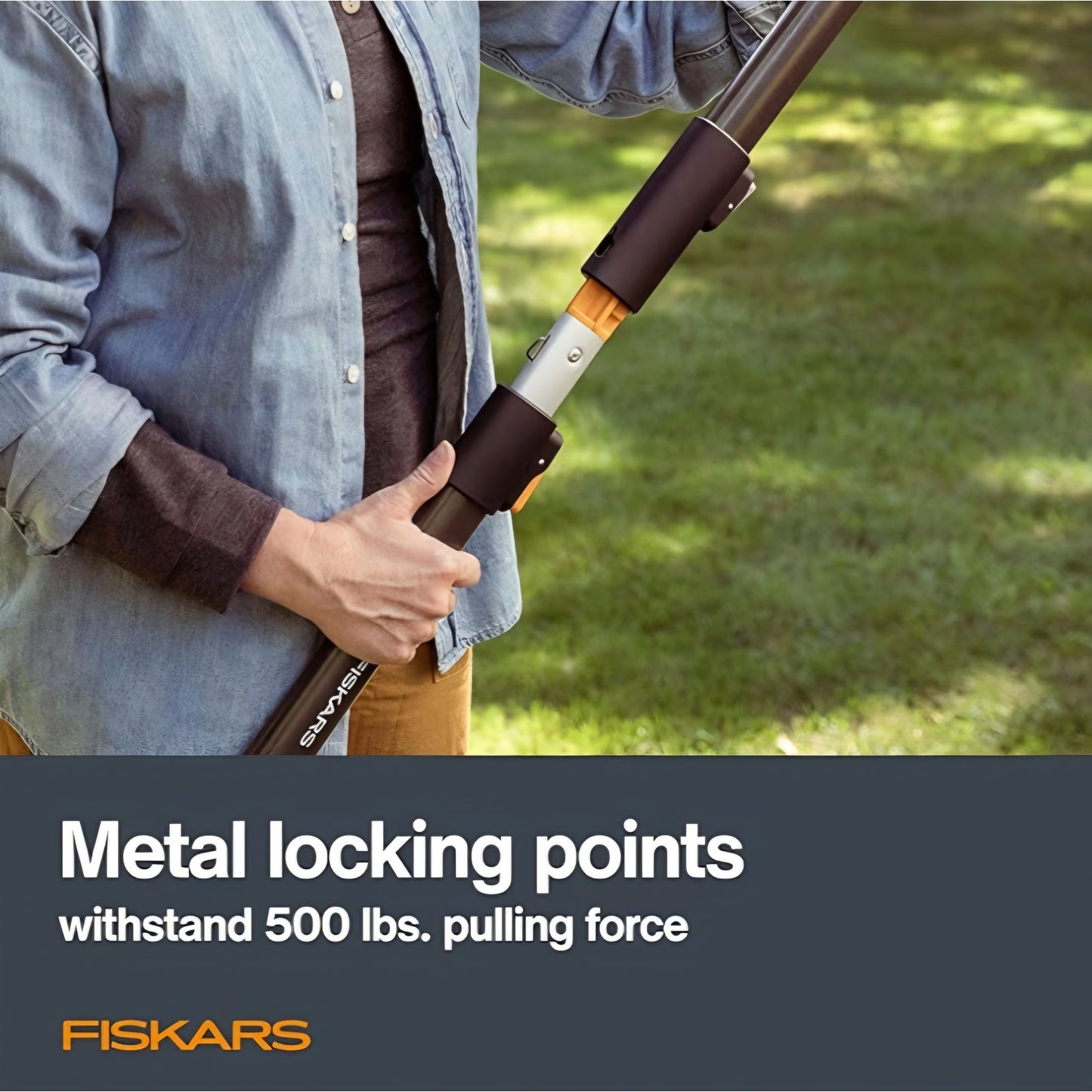 Fiskars XtendControl 16' Tree Pruner Kit with Rotating Pruner Head, 15" X3 Double-Hooked Saw