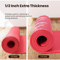 Thick Yoga Mat w/Carrying Strap (72“L x 30"W) for Men & Women - Non Slip Extra Wide and Long Fitness