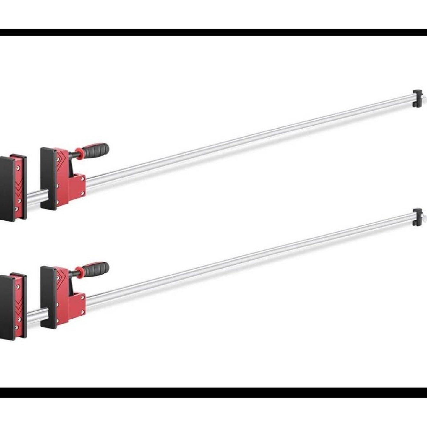 2 Pcs 60 Inch Bar Clamps for Woodworking Parallel Jaw Bar Clamp Set Carbon Steel F Clamp Wood Clamps