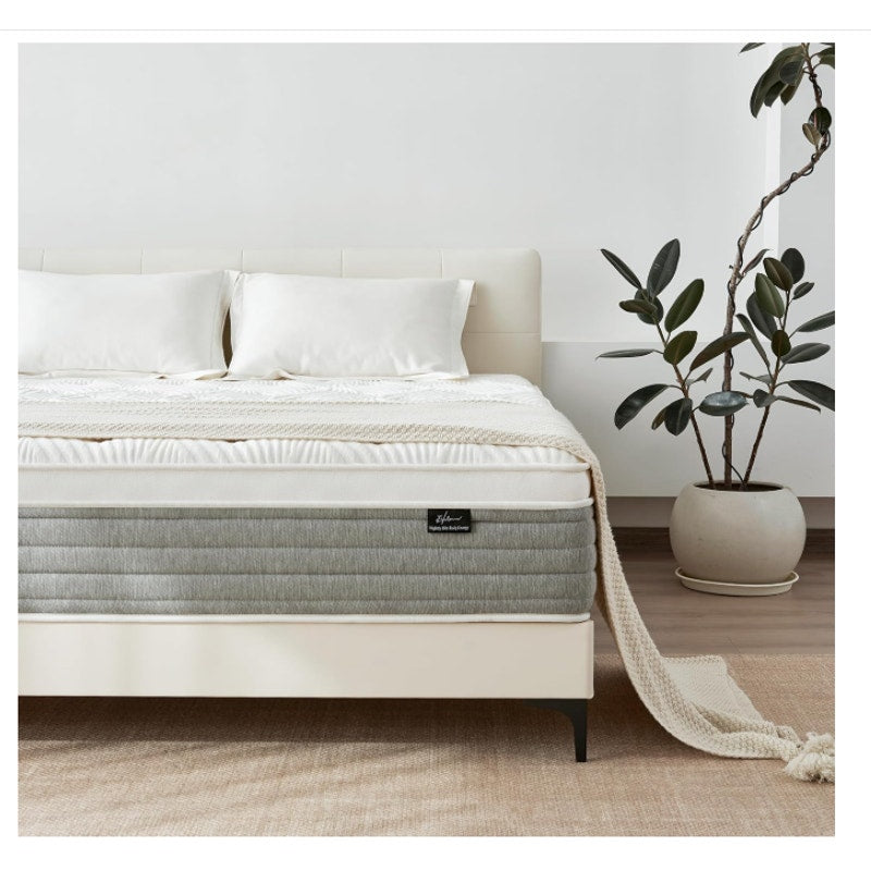 Queen Mattress 12 Inch, Medium Firm Queen Size Mattress in a Box，Hybrid Mattresses with Gel Foam