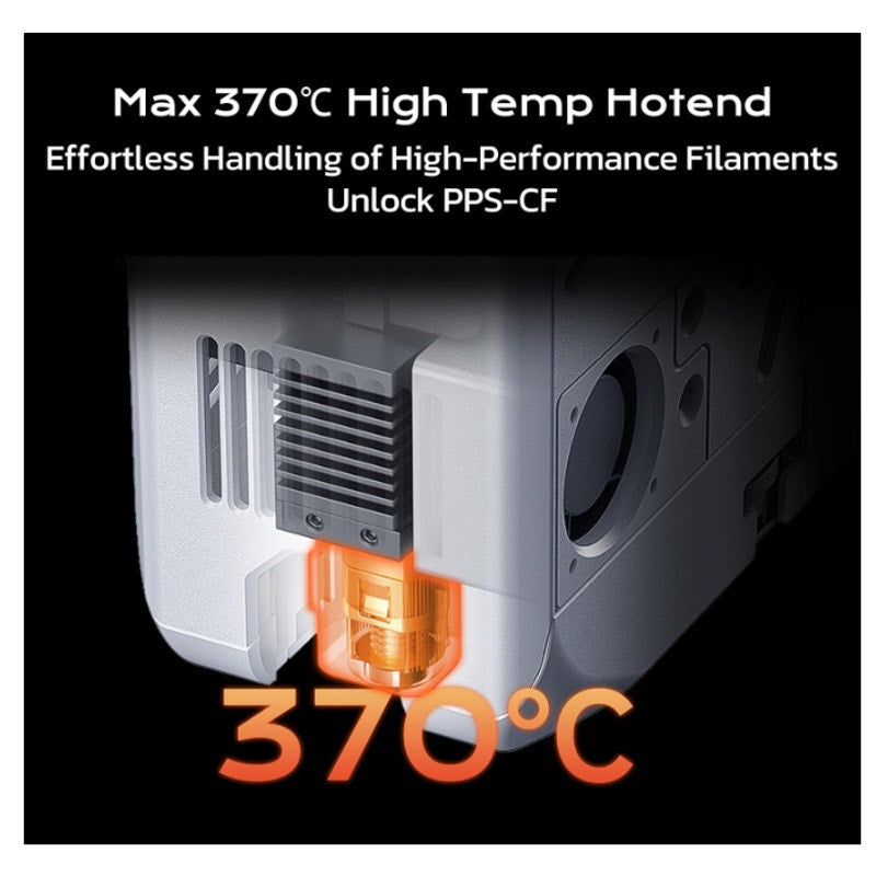 QIDI Q2 3D Printer, 65℃ Heated Chamber and 370℃ Nozzle Unlock PPS-CF ultra air filtration