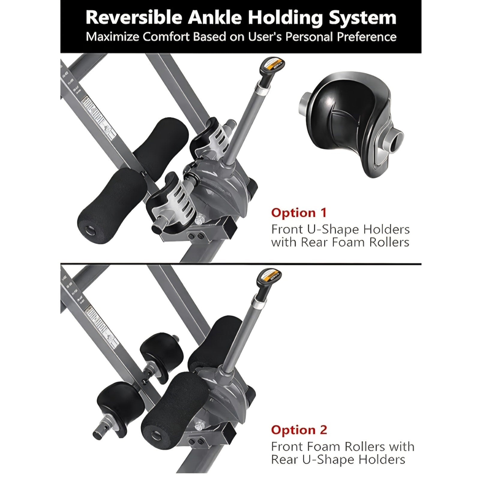 Innova Inversion Table with Adjustable Headrest, Reversible Ankle Holders, and 300 lb Weight Cap