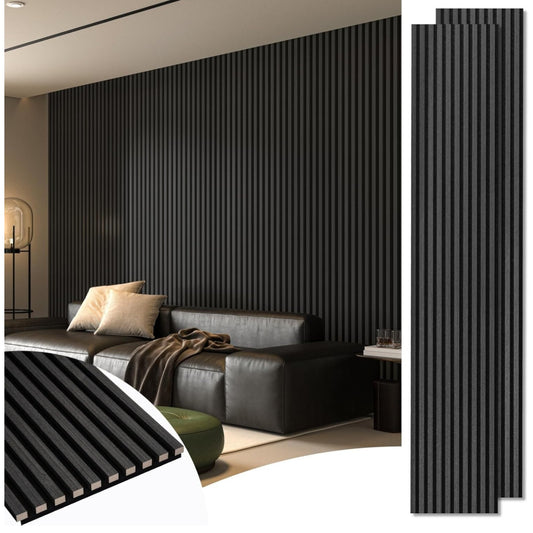 Art3d 2-Pack 108" x 12" Acoustic Wood Panels for Wall, Soundproof Wood Slat Panel for Wall and Ceil