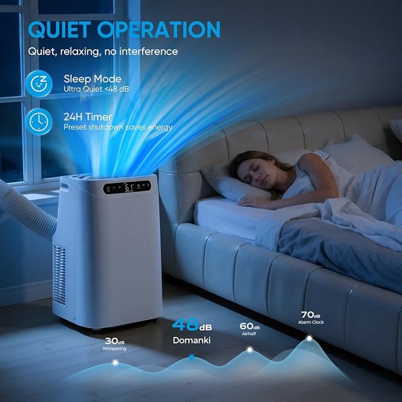 12000 BTU Portable Air Conditioners for Room Cooling up to 500 Sq Ft,  AC Unit with Dehumidifier Fan