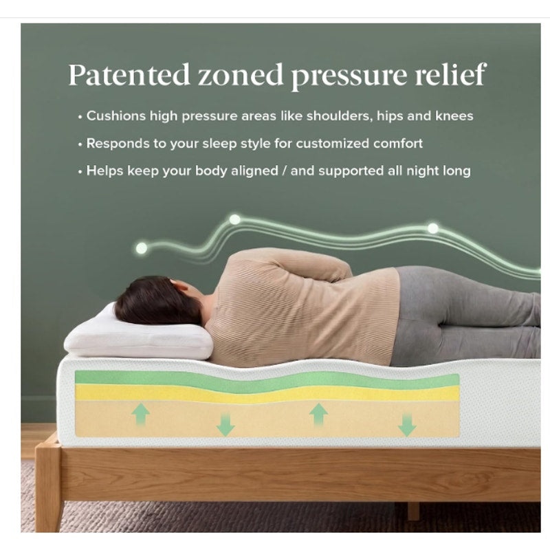 Zinus 12 Inch Queen Green Tea Memory Foam Mattress, Medium Firm Feel Pressure-Relieving Comfort
