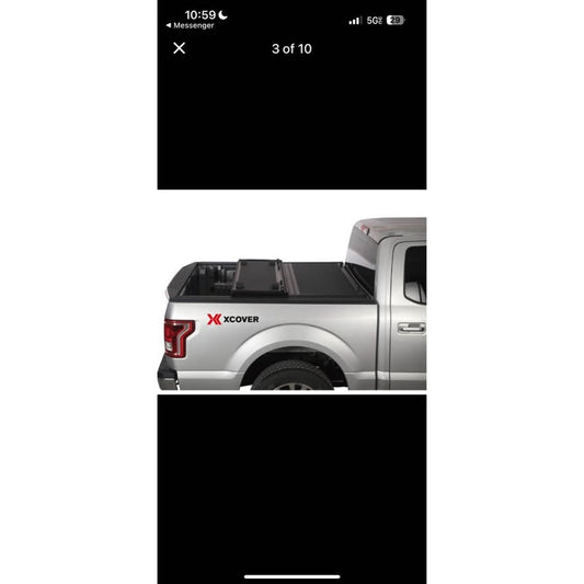 XCOVER Low Profile Hard Folding Truck Bed Tonneau Cover, Compatible with 2022-2025 Frontier 5' Bed,