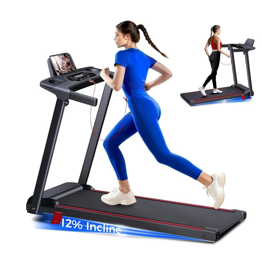 Treadmills for Home with Incline Walking Pad Treadmill with Handle Bar 12% manual incline