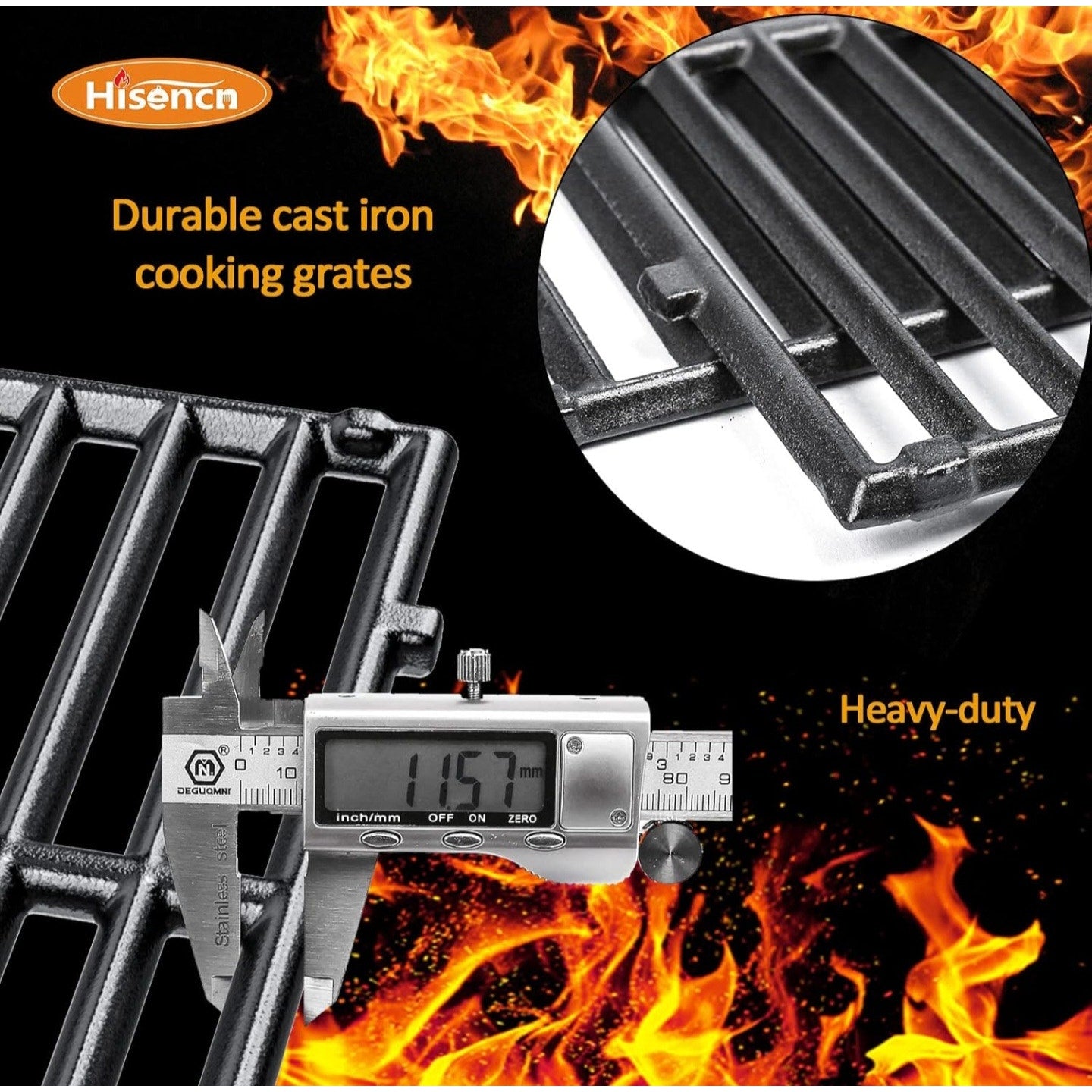 Hisencn 18 7/8'' Cooking Grates for Weber Genesis II 210 and Genesis II LX S-240/E-240 Gas