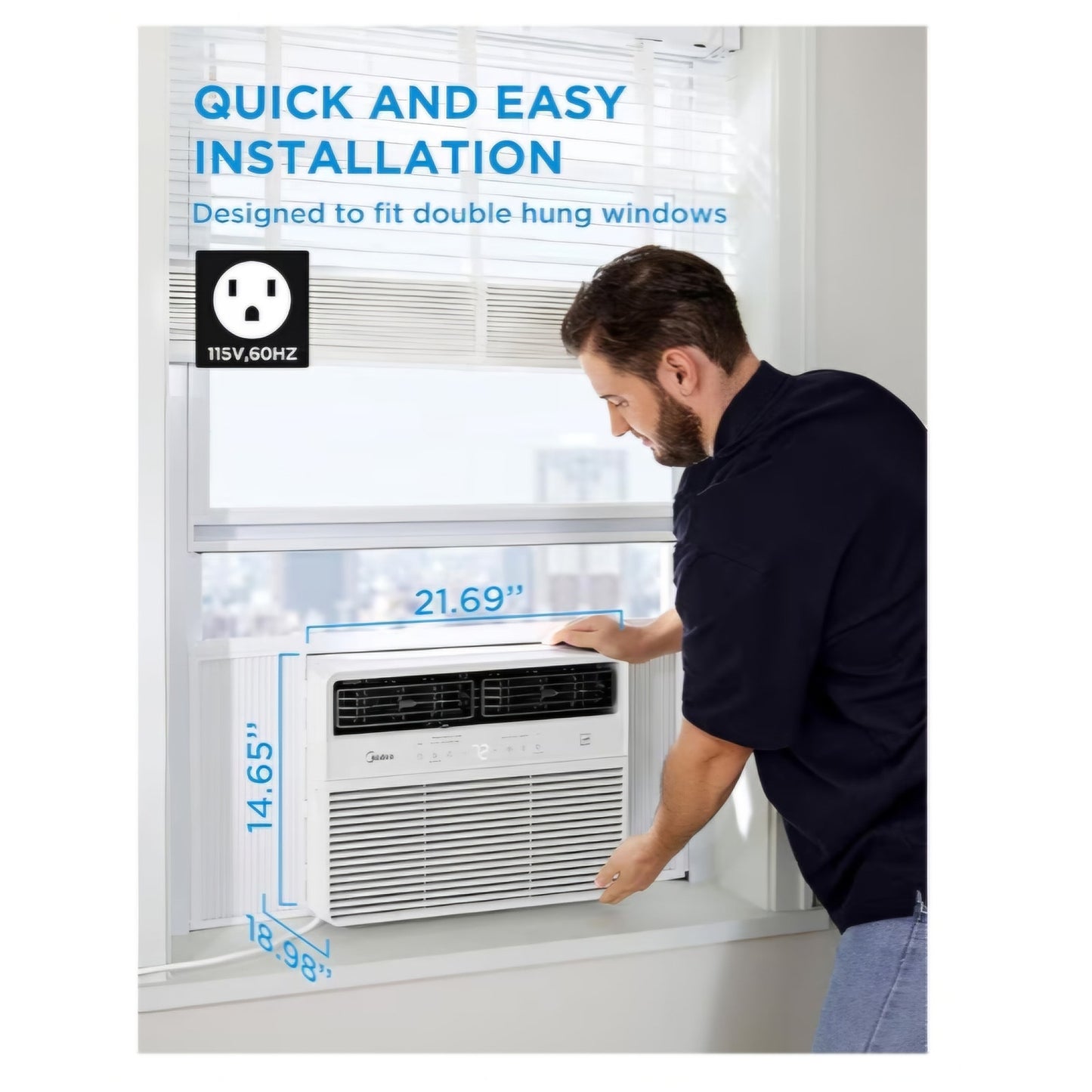 Midea 14,000 BTU Smart Inverter Window Air Conditioner with APP, Alexa Control