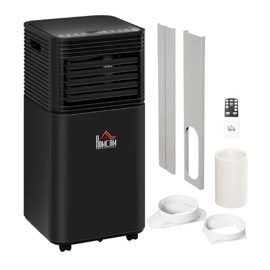 HOMCOM 8000 BTU Portable Air Conditioner for Rooms up to 344 Sq.Ft., 3-in-1 Mobile AC Unit