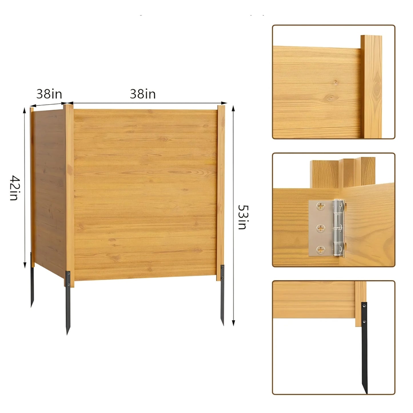 APRILSOUL Outdoor Privacy Screens, 38" W x 42" H Air Conditioner Fence Privacy Fence Panel Pool