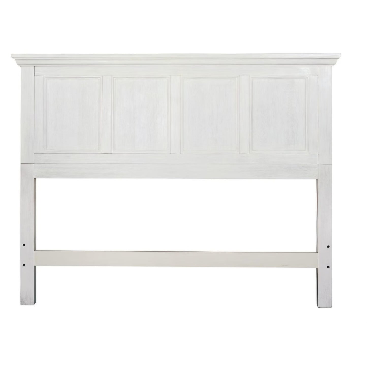 OSP Home Furnishings Farmhouse Basics Queen Headboard Only, Rustic White Finish