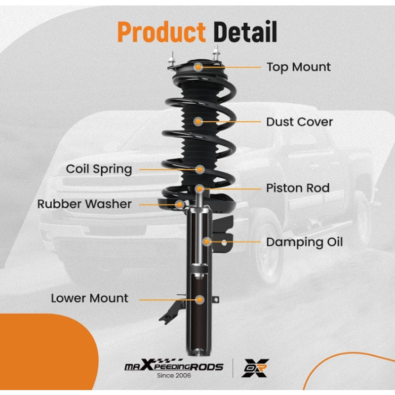 maXpeedingrods 2Pcs Front Struts Shocks for Acura MDX 2014-2020