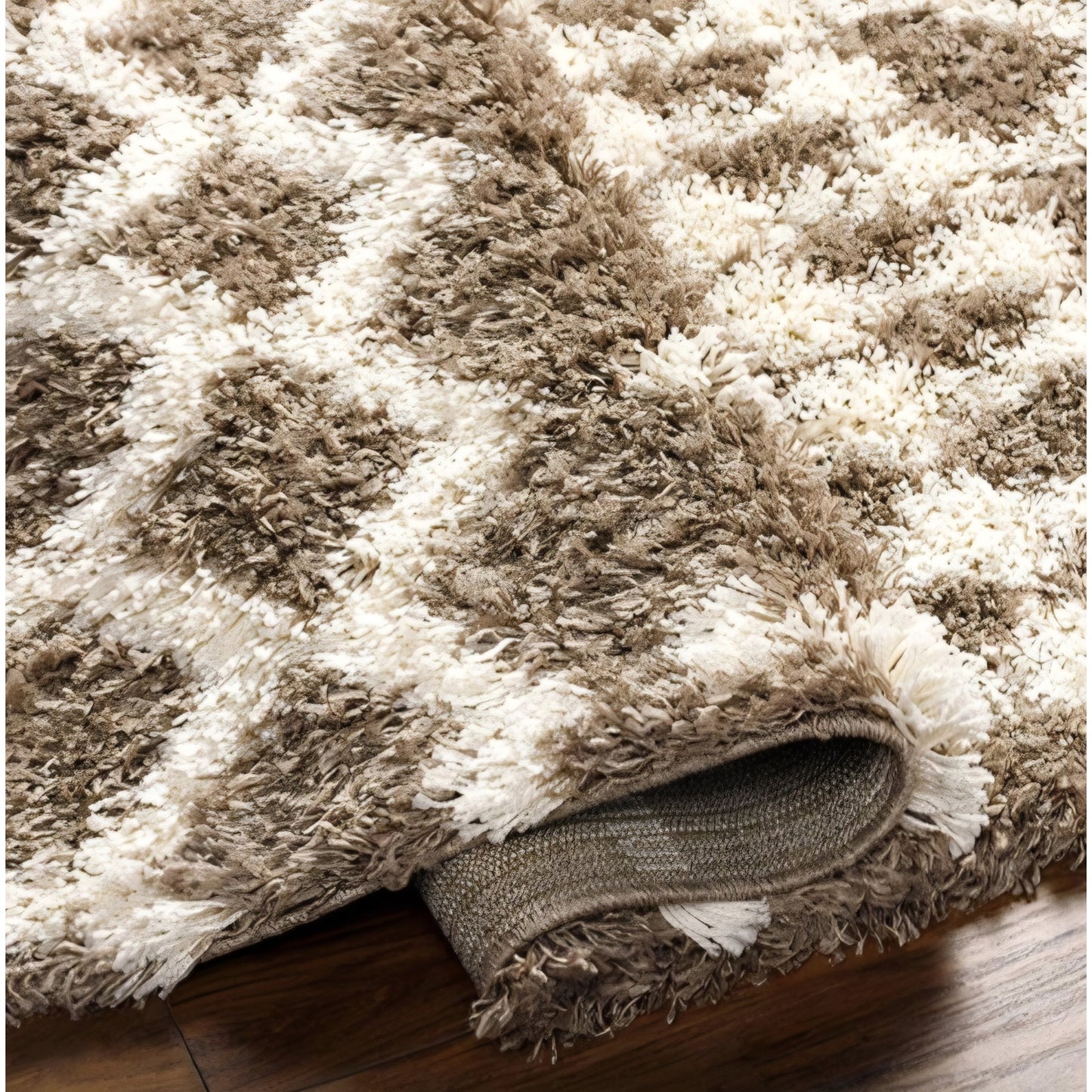 Livabliss Hapsburg Moroccan Shag Area Rug,5'3" x 7'3",Medium Brown