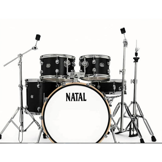 Natal KAR-F20-BLS Arcadia Series F20 5-Piece Drum Set with Hardware - Black Sparkle